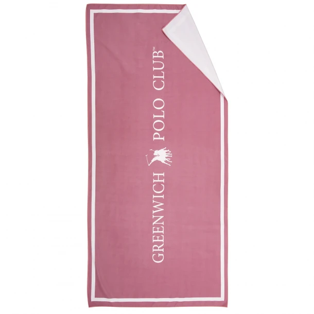 Πετσέτα Θαλάσσης Microfiber 80x170εκ. Essential 4030 Μπεζ-Σκούρο Ροζ Greenwich Polo Club