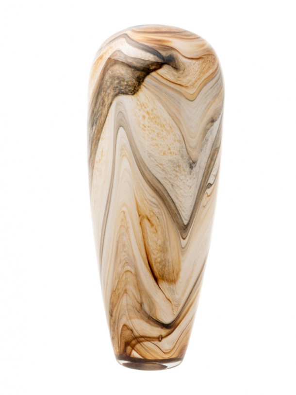 Βάζο Χειροποίητο Γυάλινο Μπεζ 21x49,5εκ. Zen Collection 24.31.49979