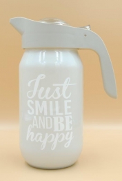 Κανάτα Γυάλινη 1000ml Just Smile Veltihome 21-11128 Grey