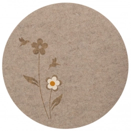 Σουπλά Τσόχινο Μπεζ Με Σχέδιο Λουλούδι 38εκ. iliadis 89517