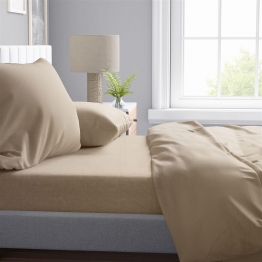 Σεντόνι Μεμονωμένο Βαμβακερό King 240x270εκ. Solid 502 Beige DimCol