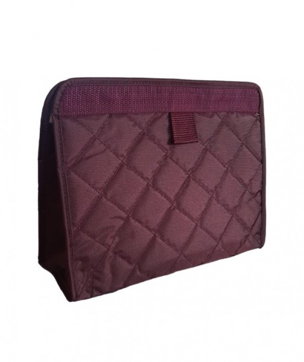 Τσαντάκι Καλλυντικών Polyester Μπορντώ Pochette 27,5x10,5x21εκ. Ordinett 50-05