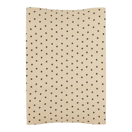 Κάλυμμα Αλλαξιέρας Βαμβακερό Sweet Heart Soft Sand/Black Meyco MEY-106.225.CT.01A