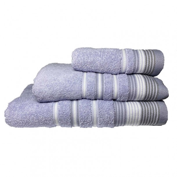 Σετ πετσέτες 3τμχ Βαμβακερές Bella Purple 24home