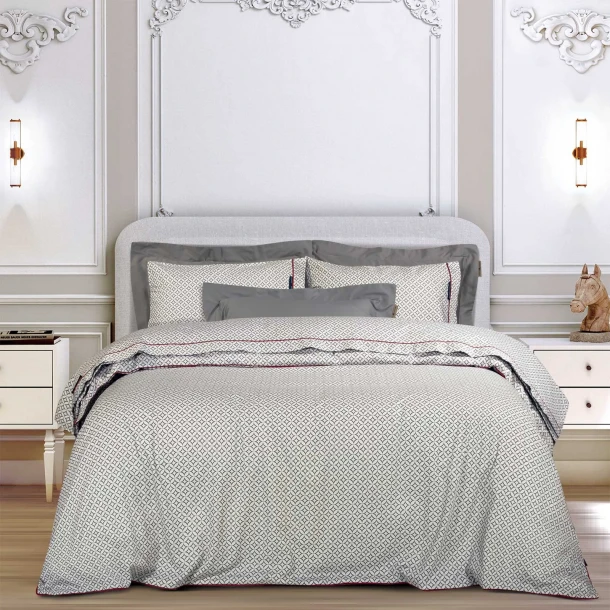 Σετ Σεντόνια Βαμβακοσατέν Υπέρδιπλα 240x260εκ. Εssential 2267 Μπεζ-Γκρι Greenwich Polo Club