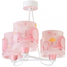 Φωτιστικό Οροφής 3Φωτο Little Elephant Pink 39x39x45εκ. ANGO 61337S