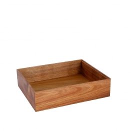 Κουτί Ξύλινο Ακακίας Στοιβαζόμενο ESPIEL 32,5x26,5x8,5εκ. BUK105