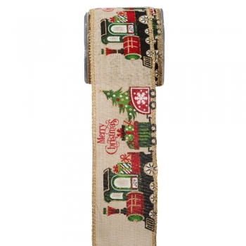 Χριστουγεννιάτικη Κορδέλα Christmas Wagon 6,7εκ.-9μ. Multicolor iliadis 20074