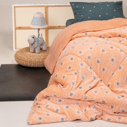 Κουβερτοπάπλωμα Flannel-Sherpa Παιδικό Μονό 160x220εκ. Mini Stars Girl Somon Melinen 2000047103