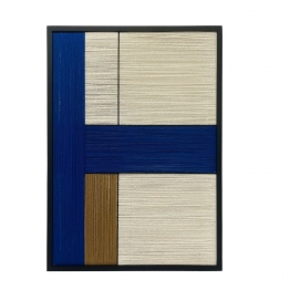 Πίνακας Με Ξύλινη Κορνίζα Και Νήμα Multi ESPIEL 50x2,5x70εκ. NIM121
