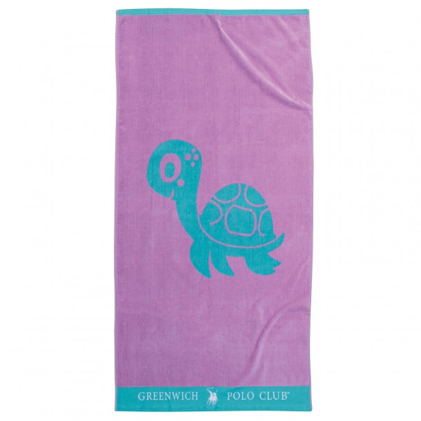 Πετσέτα Θαλάσσης Βαμβακερή 70x140εκ. Beach Towel 3764 Μέντα-Ροζ Greenwich Polo Club Junior