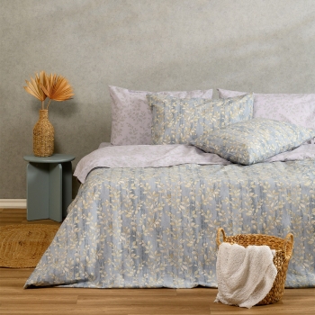 Σετ Σεντόνια Polycotton King 260x270εκ. Botan Blue Casual Line Melinen 20004754