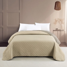 Κουβερλί 2 Όψεων Microfiber Μονό 160x240εκ. Renzo Ecrou-Grey Melinen 20003329