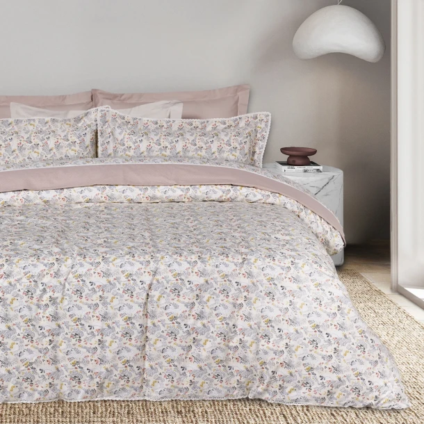 Σετ Σεντόνια Βαμβακοσατέν King 250x270εκ. Prestige 1695 Blue-Beige Das Home