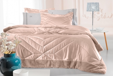 Σετ Πάπλωμα Microsatin-Fur King Size 250x240εκ. Columbia Old Pink Guy Laroche