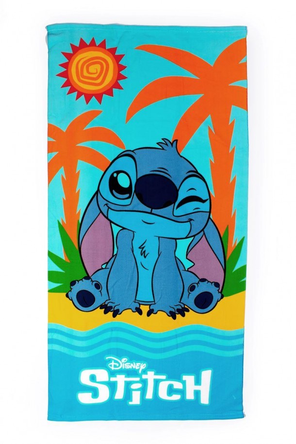 Πετσέτα Θαλάσσης Παιδική Microfiber 70x140εκ. Lilo & Stitch 75 Sky Blue Disney DimCol