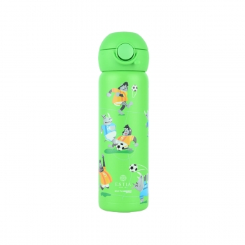 Θερμός Παιδικό Ανοξείδωτο Με Καλαμάκι Jungle Kick 500ml-7,9x6,6x20,3εκ. Save The Aegean Estia 01-33156