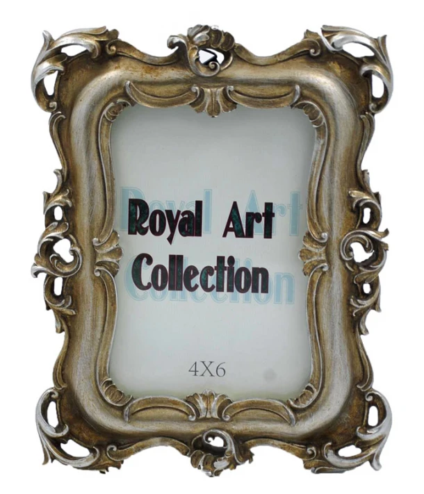 Κορνίζα Χειροποίητη Αντικέ Πολυεστερική Πατίνα Ασημί Royal Art 10x15εκ. YUA2/61/46SL
