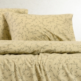 Ζεύγος Μαξιλαροθήκες Φανελένιες 53x72εκ. Poppy Pastel Olive Winter Line Melinen 20005120