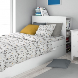 Σετ Σεντόνια 2τμχ Βαμβακερά Μονά 160x240εκ. Seabirds 578 White-Grey Dimcol