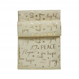 Χριστουγεννιάτικο Τραπεζομάντηλο Polyester 140x220εκ. Christmas 0715 Μπεζ-Χρυσό Das Home