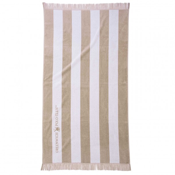 Πετσέτα Θαλάσσης Βαμβακερή 90x170εκ. Essential 3729 Μπεζ-Σπαγγί Greenwich Polo Club