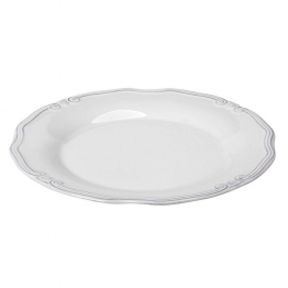 Πιάτο Φαγητού Ρηχό Stoneware Λευκό 25x2εκ. ESPIEL Tiffany RSW101K6