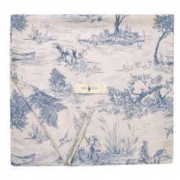 Τραπεζομάντηλο Linen-Polyester 140x180εκ. Εκρού-Μπλε Essential 2661 Greenwich Polo Club