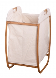 Καλάθι Απλύτων Bamboo-Polyester Max Home 43x43x77εκ. FNSJ218012W