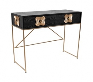 Κονσόλα Mdf Μαύρη-Χρυσή 100x39x77εκ. Zen Collection 24.39.51289