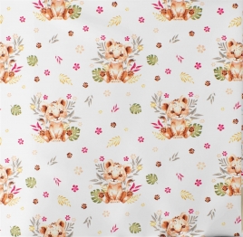 Πάνα Χασές Bebe Βαμβακερή 80x80εκ. Lion Cub 530 Beige Dimcol