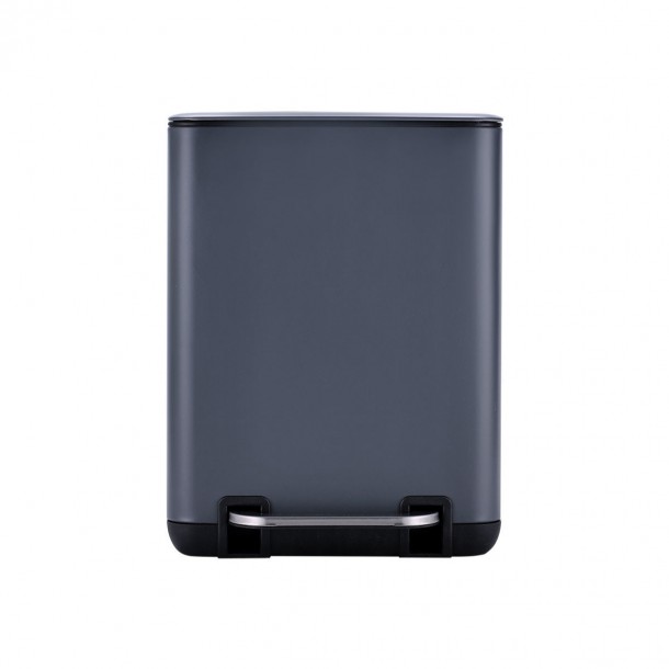 Καλάθι Απορριμμάτων 6lt Soft Close Μεταλλικό Γκρι Cubic Estia 24,1x21,3x31,6εκ. 02-20965