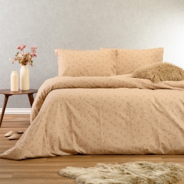 Σετ Σεντόνια Φανελένια Μονά 170x260εκ. Fay Beige Winter Line Melinen 20005002
