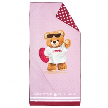 Πετσέτα Θαλάσσης Microfiber 70x140εκ. Junior 4039 Φούξια-Ροζ Greenwich Polo Club