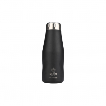 Θερμός-Μπουκάλι Ανοξείδωτο Midnight Black Flask Save The Aegean Estia 350ml-6,5x6,5x18,5εκ. 01-22297
