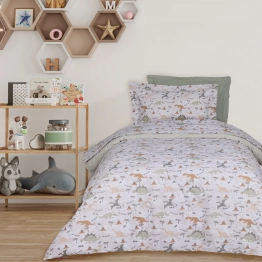 Σετ Σεντόνια Βαμβακερά Μονά 170x260εκ. Kid Line 4937 Μπεζ-Λαδί Das Kids