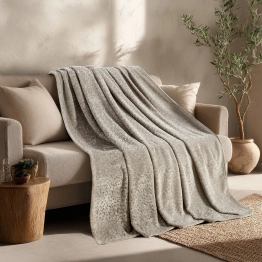 Ριχτάρι Flannel Πολυθρόνας 130x170εκ. Giza Greige Melinen 20005198