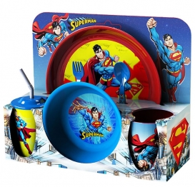 Σετ 6τμχ Φαγητού Πλαστικό Superman Warner Bros 50-3301