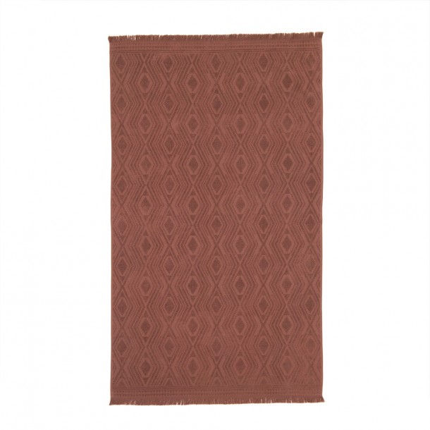 Πετσέτα Θαλάσσης Βαμβακερή Ζακάρ 90x180εκ. Cuba Apple-Brown Melinen 20000997
