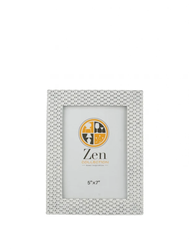 Κορνίζα Polyester Λευκή-Ασημί 13x18εκ. Zen Collection 25.2.50684