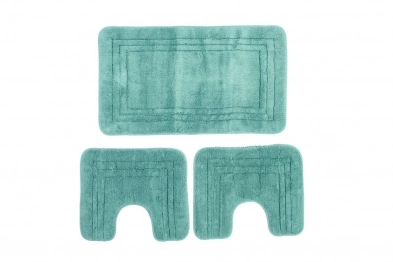 Ταπέτο Μπάνιου Σετ 3 τμχ Βαμβακερό Petrol ZUCCHI DimCol