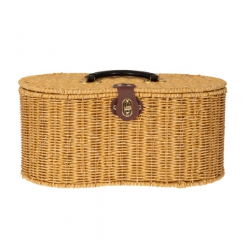 Καλάθι Πικ Νικ Rattan-Πλαστικό Κρεμ iliadis 41x23,5x19/26εκ. 85945