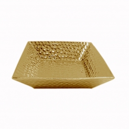 Διακοσμητική Πιατέλα Κεραμική Χρυσή Art Et Lumiere 29,5x29,5x6εκ. 10513