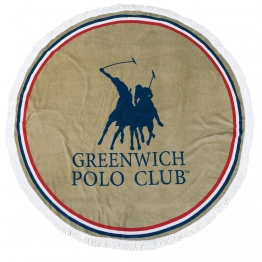 Πετσέτα Θαλάσσης Στρογγυλή Βαμβακερή 160εκ. Essential 2825 Greenwich Polo Club
