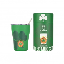 Θερμός-Ποτήρι Ανοξείδωτο Coffee Mug Panathinaikos BC Edition 350ml-9x13εκ. Estia 00-27254