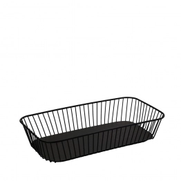 Καλάθι Μεταλλικό Ορθογώνιο Μαύρο 32,5x17,6x6,5εκ. ESPIEL HOT1010