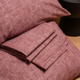 Σετ Σεντόνι Με Μαξιλαροθήκη Polycotton Μονό Με Λάστιχο 100x200+32εκ. Amar Berry Casual Line Mini Melinen 20004328