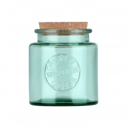 Δοχείο Αποθήκευσης Γυάλινο Πράσινο 500ml-10x10x12,4εκ. Evergreen Estia 01-34436