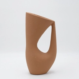 Βάζο Κεραμικό Καφέ 16,5x9,5x32,5εκ. ESTHETI 819-00501