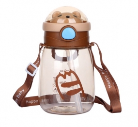 Παιδικό Παγούρι Πλαστικό 650ml Happy Baby Brown 2436448